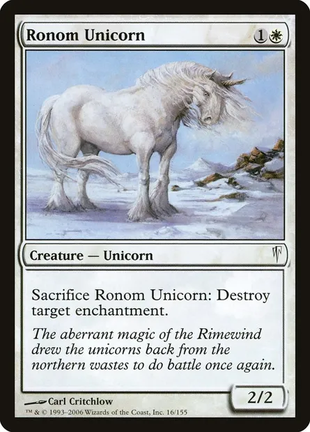 Licorne de Ronom, carte Magic CSP 16 — extension Souffle glaciaire