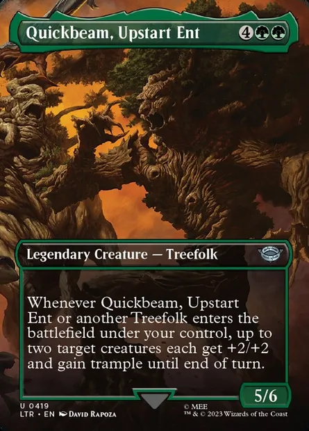 Quickbeam, Upstart Ent, Magic card LTR 419 — The Lord of the Rings: Tales of Middle-earth set