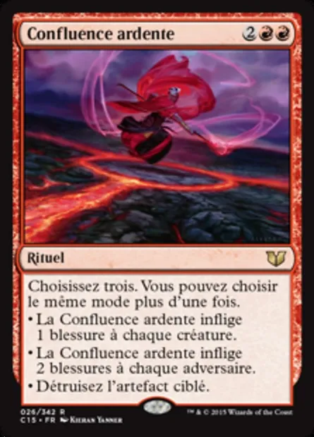 Confluence ardente, carte Magic C15 26 — extension Commander 2015