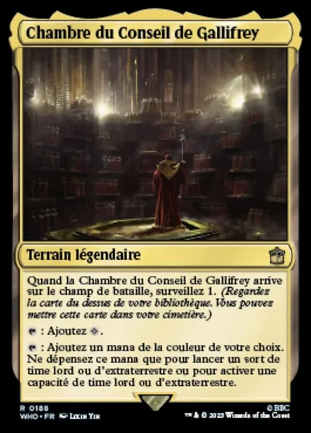 Chambre du Conseil de Gallifrey, carte Magic WHO 188 — extension Doctor Who