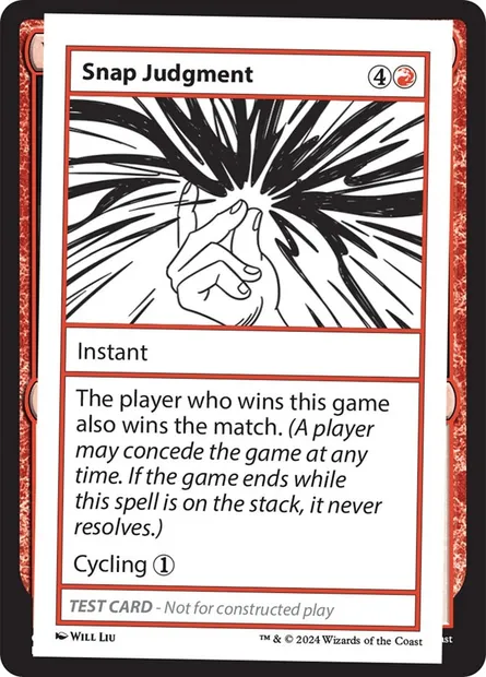 Snap Judgment, Magic card MB2 567 — Mystery Booster 2 set