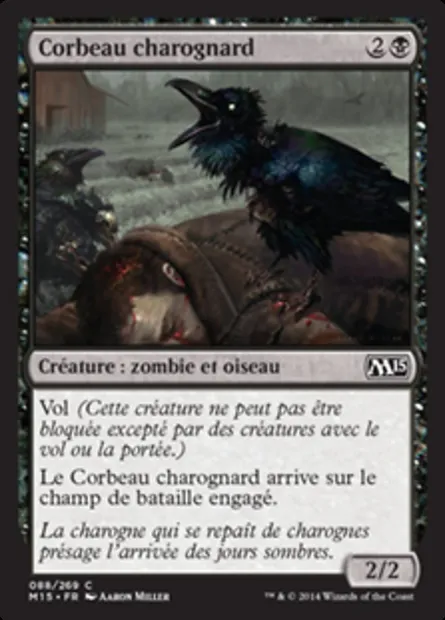 Corbeau charognard, carte Magic M15 88 — extension Magic 2015