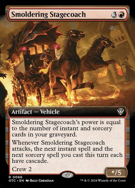 Smoldering Stagecoach, Magic card OTC 66 — Outlaws of Thunder Junction Commander set