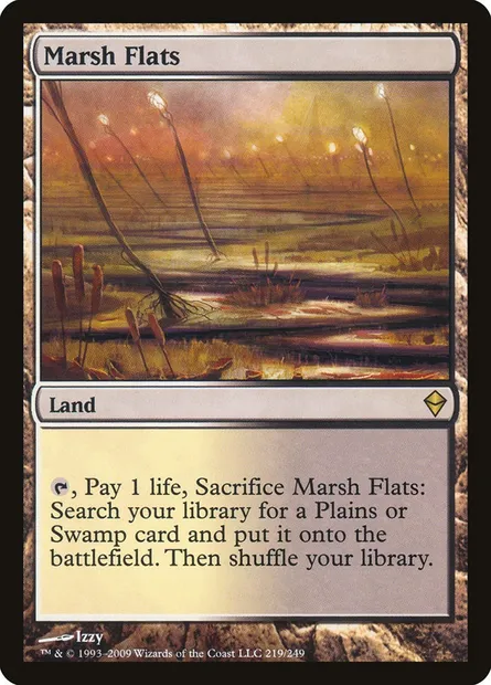 Marsh Flats, Magic card ZEN 219 — Zendikar set
