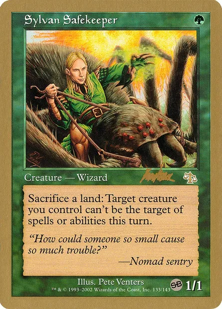 Sylvan Safekeeper, Magic card WC02 bk133sb — World Championship Decks 2002 set