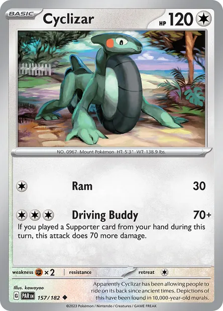 Cyclizar, Pokémon card PAR 157 — Paradox Rift set