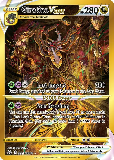 Giratina VSTAR, Pokémon card CRZ GG69 — Crown Zenith set