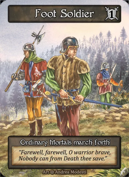 Foot Soldier, carte Sorcery ALP 062 — extension Alpha