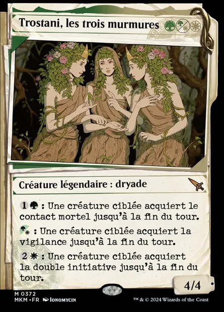 Trostani, les trois murmures, carte Magic MKM 372 — extension Murders at Karlov Manor