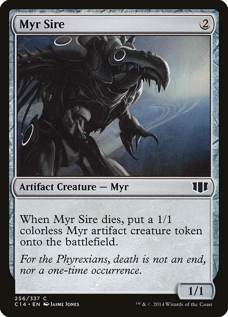 Myr Sire, Magic card C14 256 — Commander 2014 set