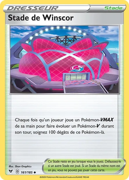 Stade de Winscor, carte Pokémon VIV 161 — extension Voltage Éclatant