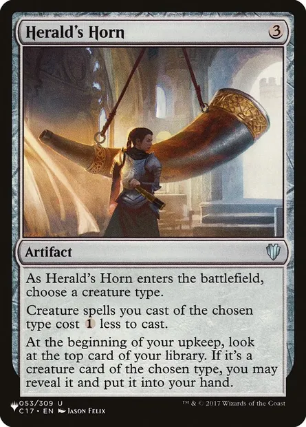 Herald's Horn, Magic card PLST C17-53 — The List set