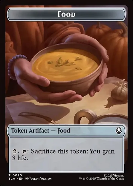 Food, Magic card TTLA 20 — Avatar: The Last Airbender Tokens set