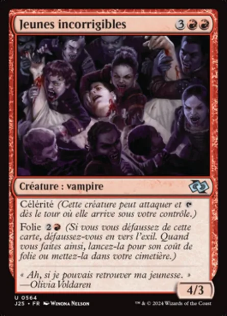 Jeunes incorrigibles, carte Magic J25 564 — extension Foundations Jumpstart