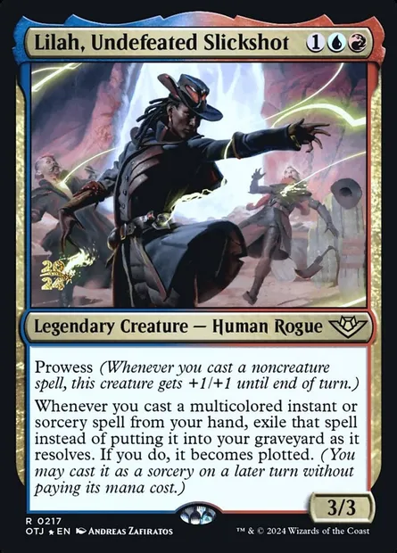 Lilah, Tirecharme invaincue, carte Magic POTJ 217s — extension Outlaws of Thunder Junction Promos