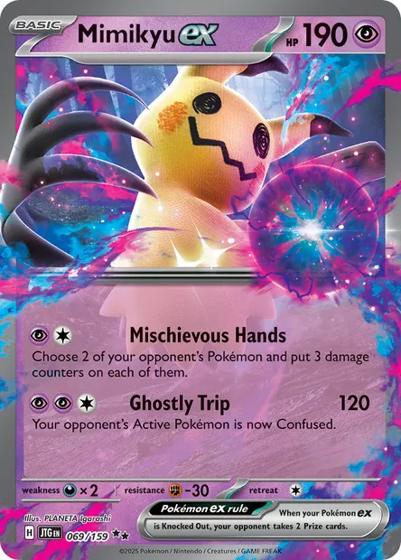 Mimikyu ex, Pokémon card JTG 069 — Journey Together set