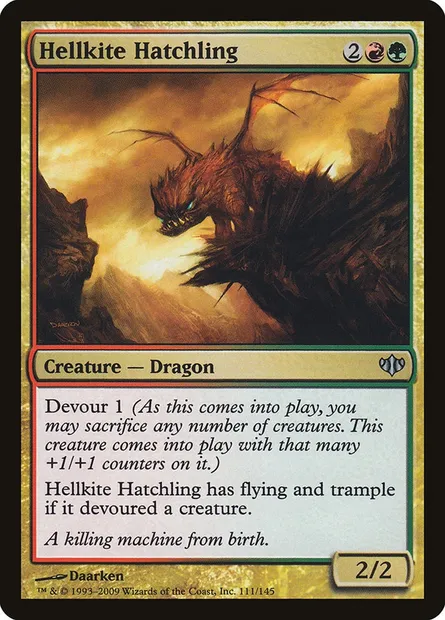 Hellkite Hatchling, Magic card CON 111 — Conflux set