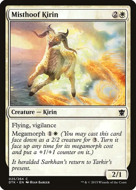 Misthoof Kirin, Magic card DTK 25 — Dragons of Tarkir set