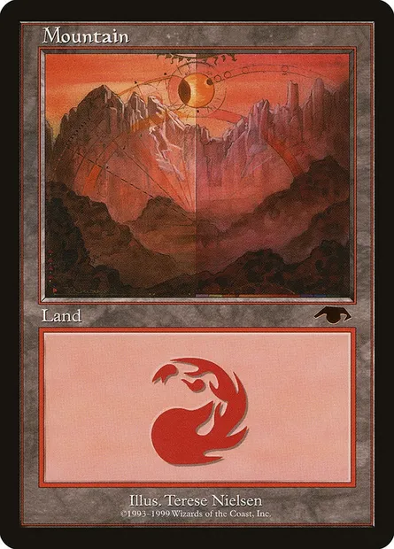 Mountain, Magic card PGRU 4 — Guru set