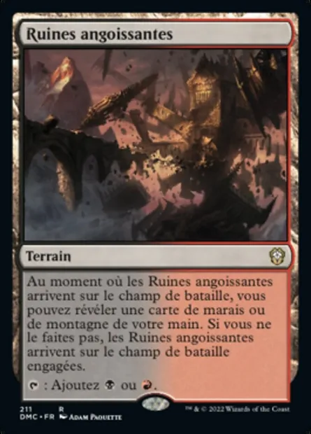Ruines angoissantes, carte Magic DMC 211 — extension Dominaria United Commander