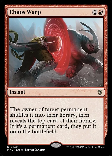 Chaos Warp, Magic card MKC 149 — Murders at Karlov Manor Commander set