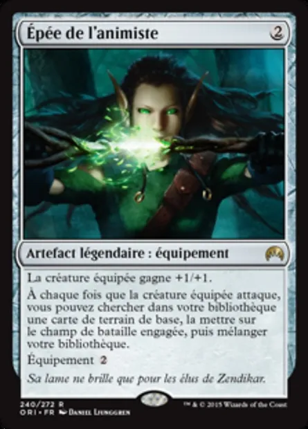 Épée de l'animiste, carte Magic ORI 240 — extension Magic Origines