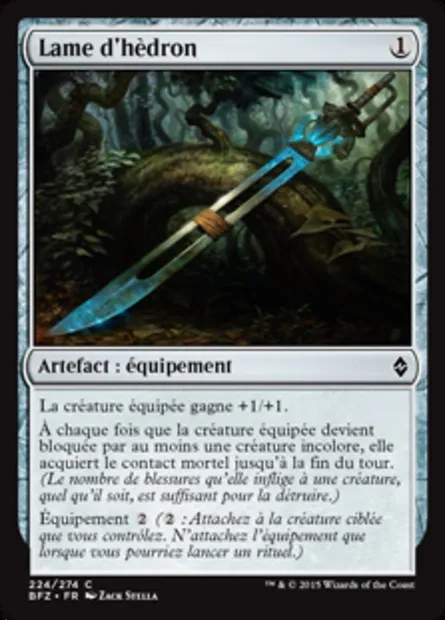 Lame d'hèdron, carte Magic BFZ 224 — extension La bataille de Zendikar
