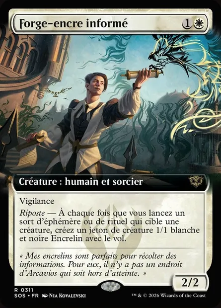 Forge-encre informé, carte Magic SOS 311 — extension Secrets of Strixhaven
