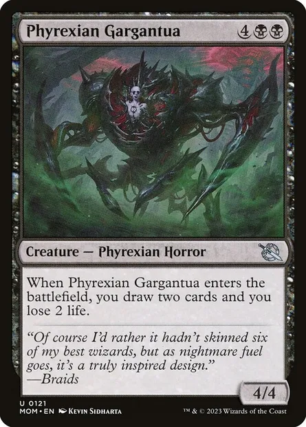 Phyrexian Gargantua, Magic card MOM 121 — March of the Machine set