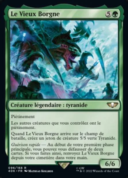 Le Vieux Borgne, carte Magic 40K 96 — extension Warhammer 40,000 Commander