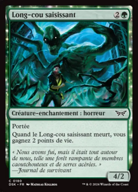 Long-cou saisissant, carte Magic DSK 180 — extension Duskmourn: House of Horror