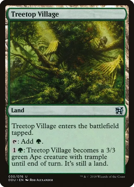 Treetop Village, Magic card DDU 30 — Duel Decks: Elves vs. Inventors set