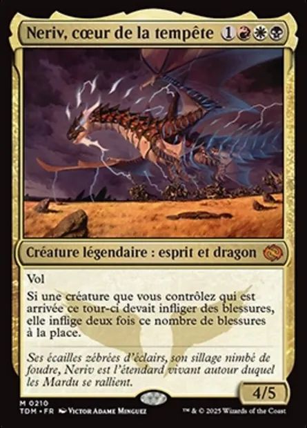Neriv, cœur de la tempête, carte Magic TDM 210 — extension Tarkir: Dragonstorm