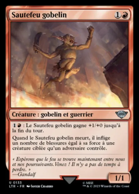 Sautefeu gobelin, carte Magic LTR 133 — extension Le Seigneur des Anneaux : chroniques de la Terre du Milieu