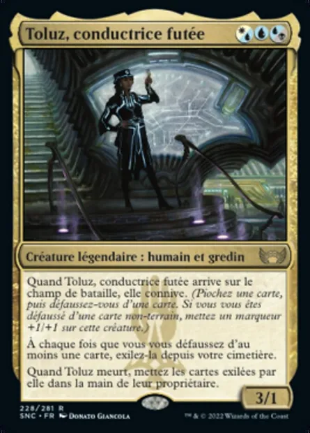 Toluz, conductrice futée, carte Magic SNC 228 — extension Les rues de la Nouvelle-Capenna
