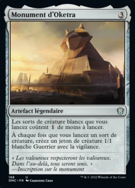 Monument d'Oketra, carte Magic DMC 188 — extension Dominaria United Commander