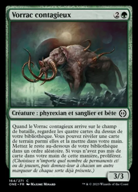 Vorrac contagieux, carte Magic ONE 164 — extension Tous Phyrexians