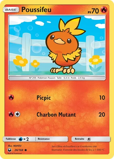 Poussifeu, carte Pokémon CES 26 — extension Tempête Céleste