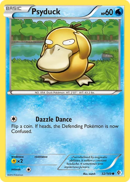 Psyduck, Pokémon card BCR 32 — Boundaries Crossed set