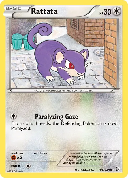 Rattata, Pokémon card BCR 104 — Boundaries Crossed set