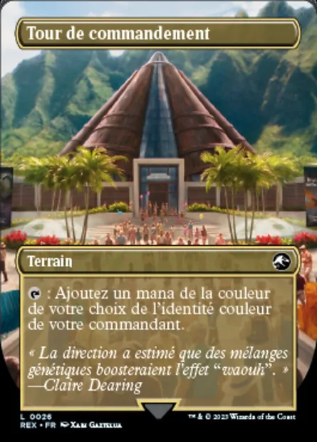Tour de commandement, carte Magic REX 26 — extension Jurassic World Collection