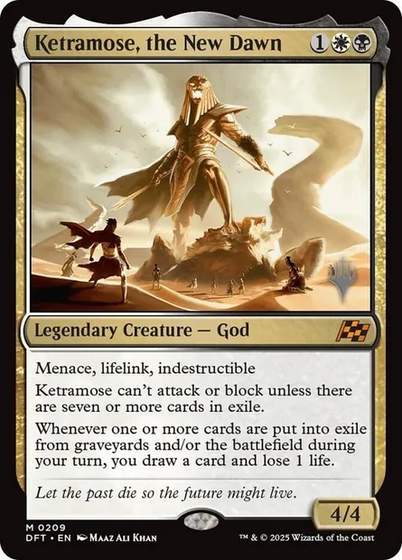 Ketramose, l'Aube nouvelle, carte Magic PDFT 209p — extension Aetherdrift Promos