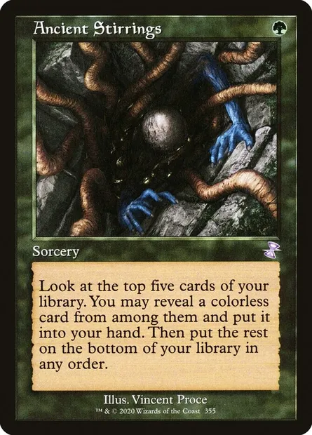 Ancient Stirrings, Magic card TSR 355 — Time Spiral Remastered set