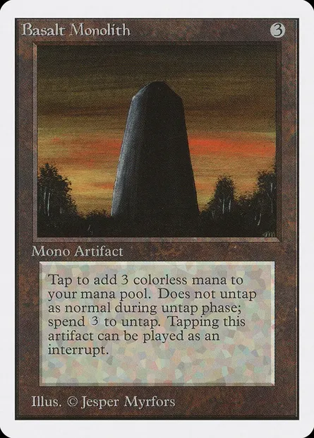 Basalt Monolith, Magic card 2ED 232 — Unlimited Edition set