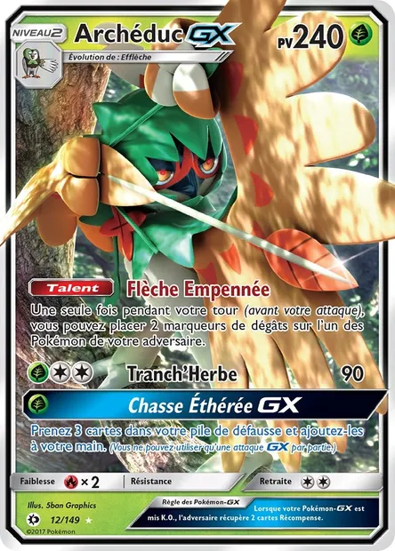 Archéduc GX, carte Pokémon SUM 12 — extension Soleil et Lune