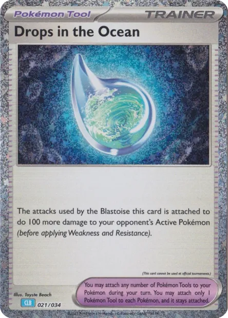 Drops in the Ocean, Pokémon card CLB 021 — Pokémon TCG Classic: Blastoise & Suicune ex Deck set
