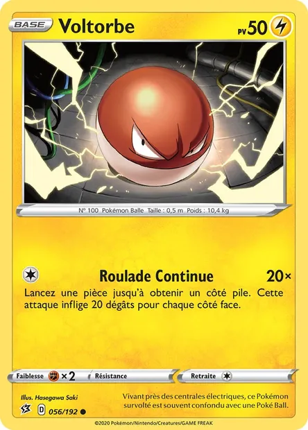 Voltorbe, carte Pokémon RCL 56 — extension Clash des Rebelles