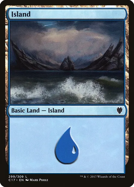 Island, Magic card C17 299 — Commander 2017 set
