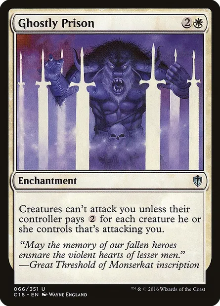 Ghostly Prison, Magic card C16 66 — Commander 2016 set