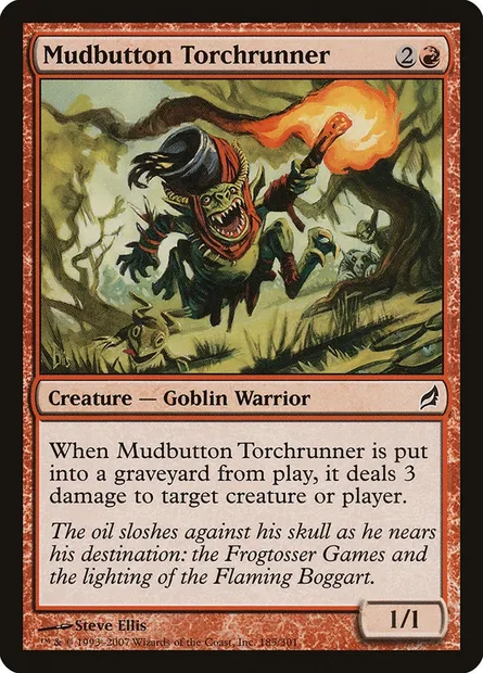 Mudbutton Torchrunner, Magic card LRW 185 — Lorwyn set
